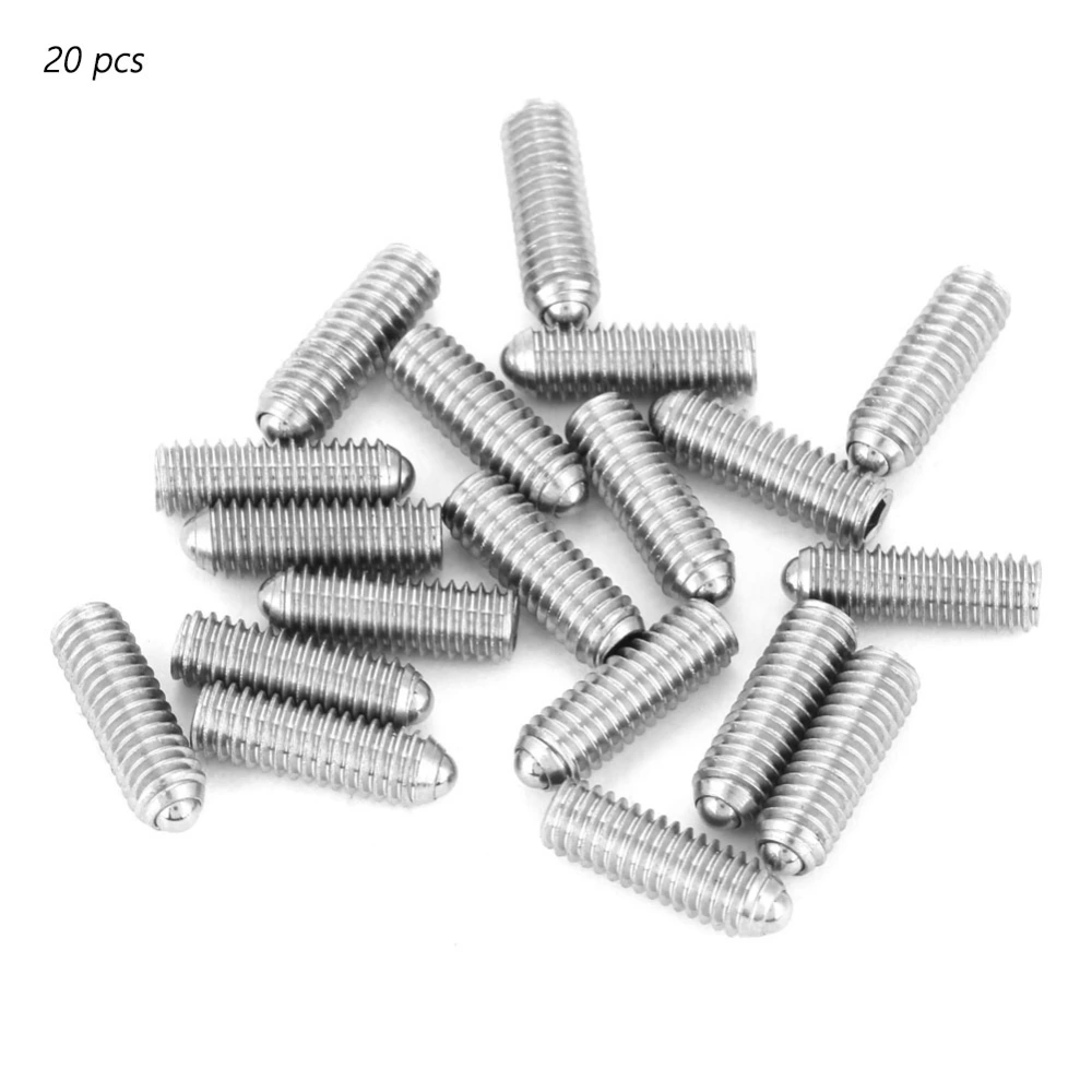 20pcs set Stainless Steel Thread Hex Spring Ball Plunger Screw (M4*12)