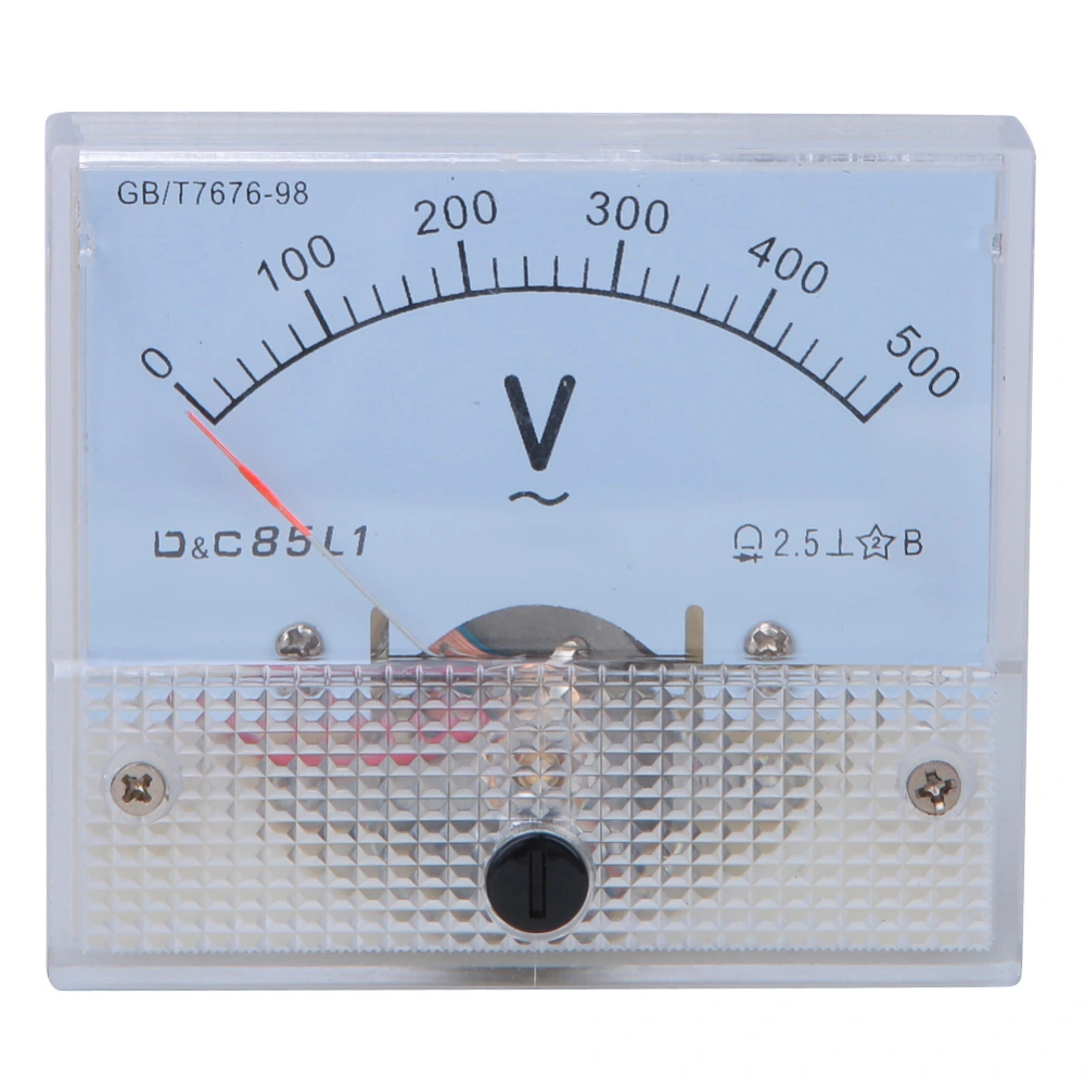 AC Pointer Voltmeter 0-500V Scale Range Voltage Test Meter Detector Panel Meters