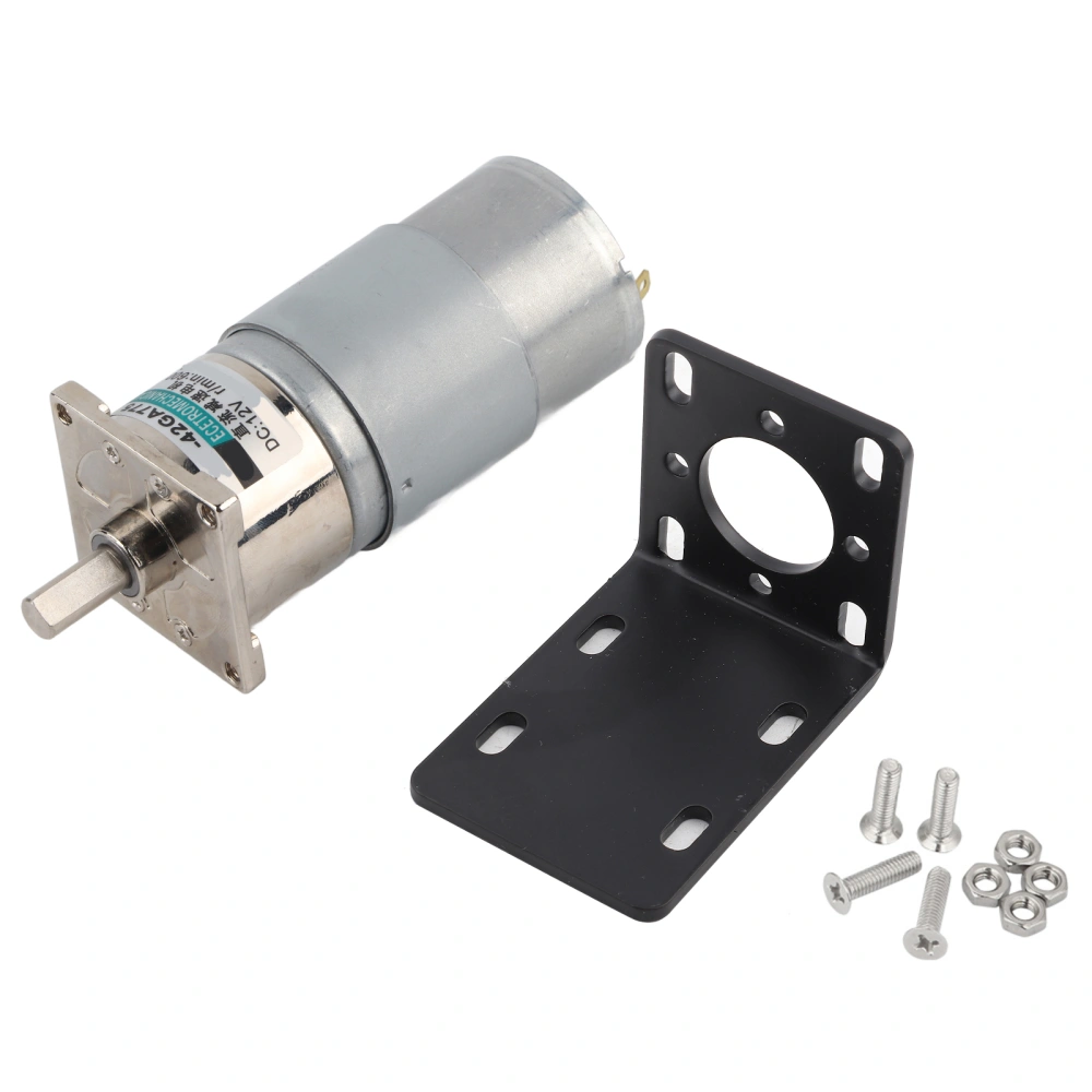 XD‑42GA775 Micro DC Gear Motor Large Torsion Adjustable Speed Motor with Bracket(600RPM12V)