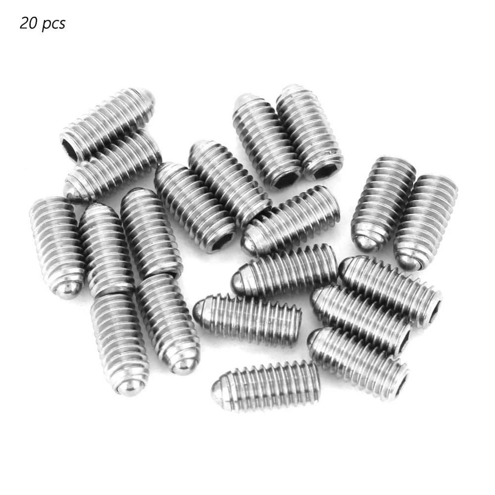 20pcs set Stainless Steel Thread Hex Spring Ball Plunger Screw (M3*8)