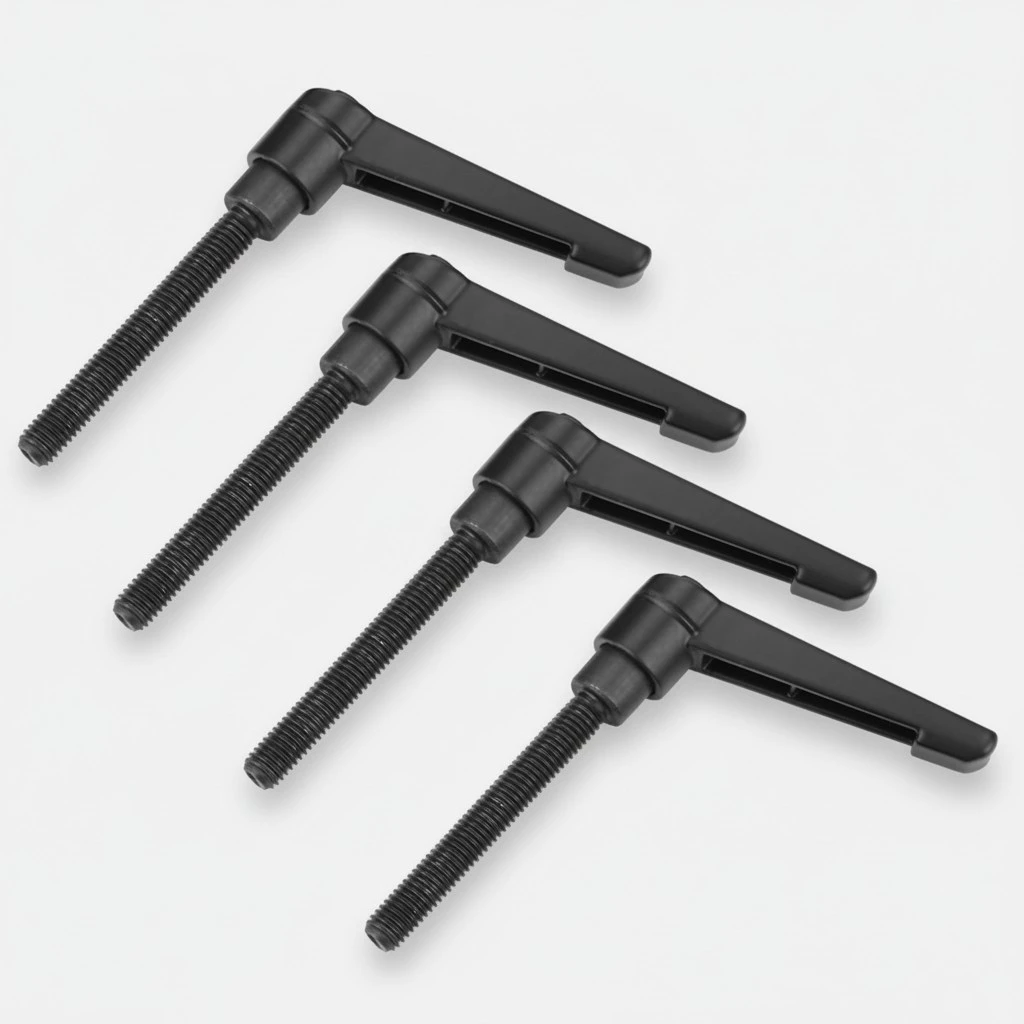 4PCS Metal Machine Knobs Adjustable Fixing Handle M8 Male Thread (32mm)