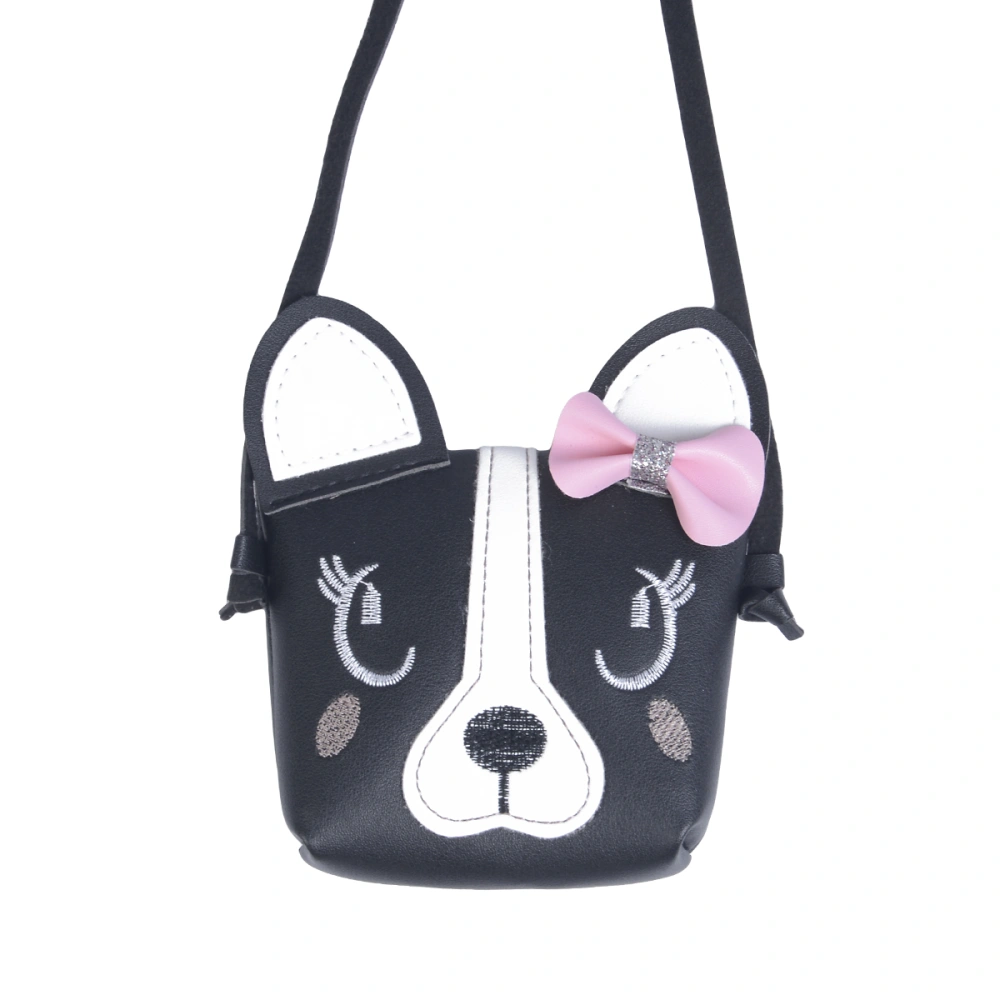 Children's Messenger Shoulder Bag Baby Girls' Bowknot Dog Crossbody Bag