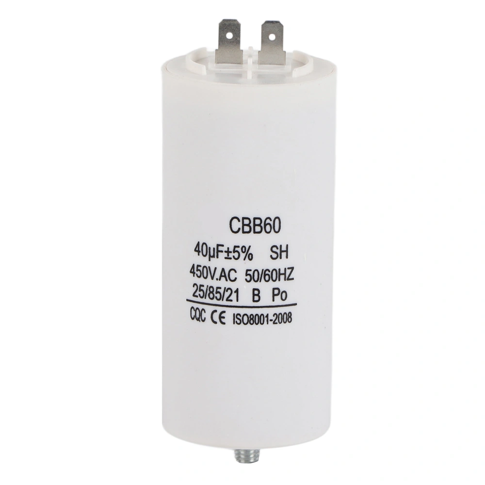 CBB60 450V 40uf Water Pump Capacitor For Washing Machine 50/60Hz