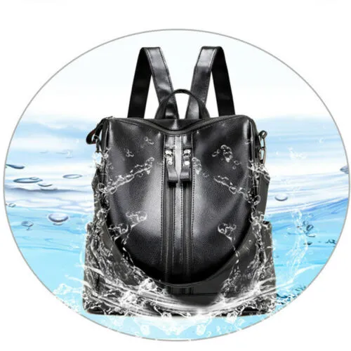 Ladies Waterproof Shoulders Bag Travel Monochrome Daily Casual Backpack
