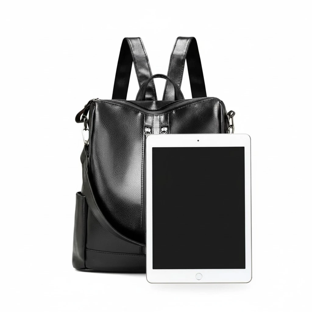 Ladies Waterproof Shoulders Bag Travel Monochrome Daily Casual Backpack