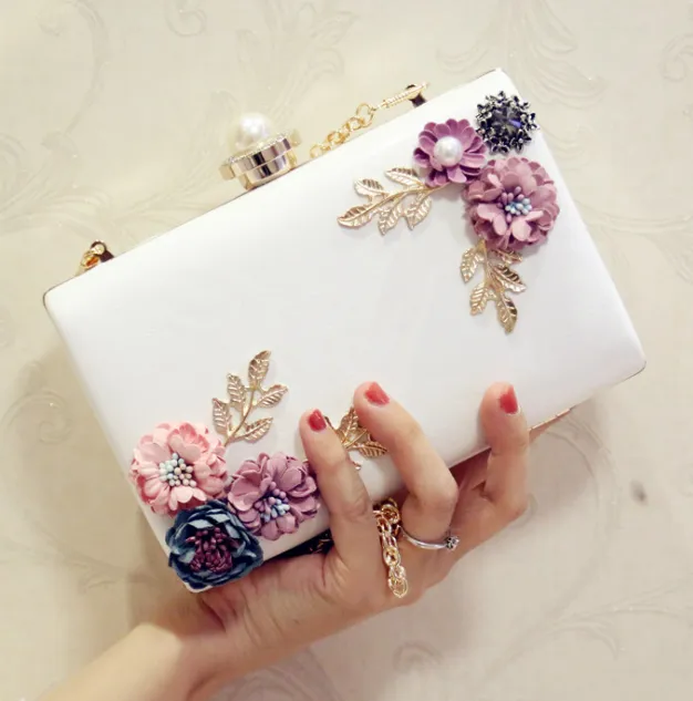 Women Evening Chain Bags, Contrast Printing Multifunctional Bag