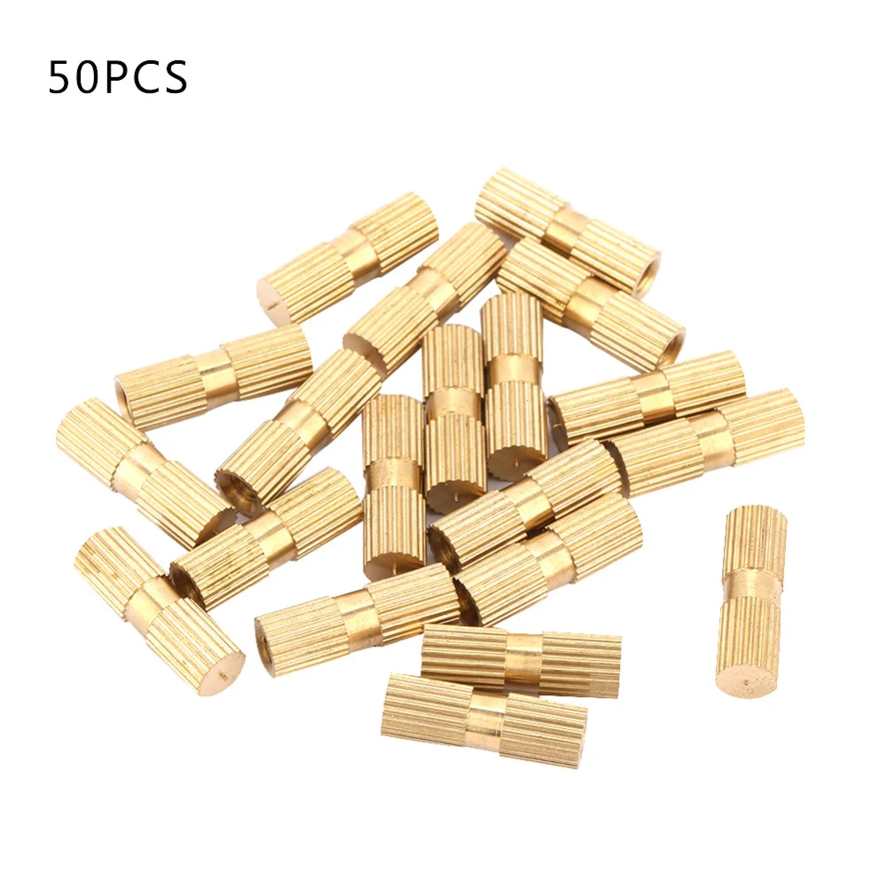 20pcs B Type Single Pass Through Blind Hole Brass Insert Part Embedded Knurled Nut (M3*16*5.3)