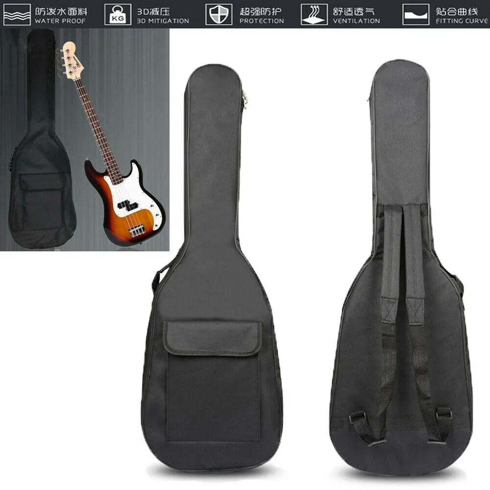 Waterproof Electric Bass Guitar Bag Soft Oxford Cloth Instrument Case Backpack