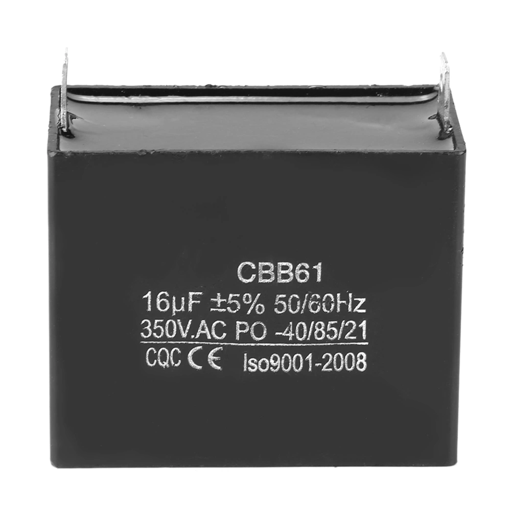 CBB61 Motor Running Starting Capacitor Generator CQC 350V AC 16uF 50/60Hz