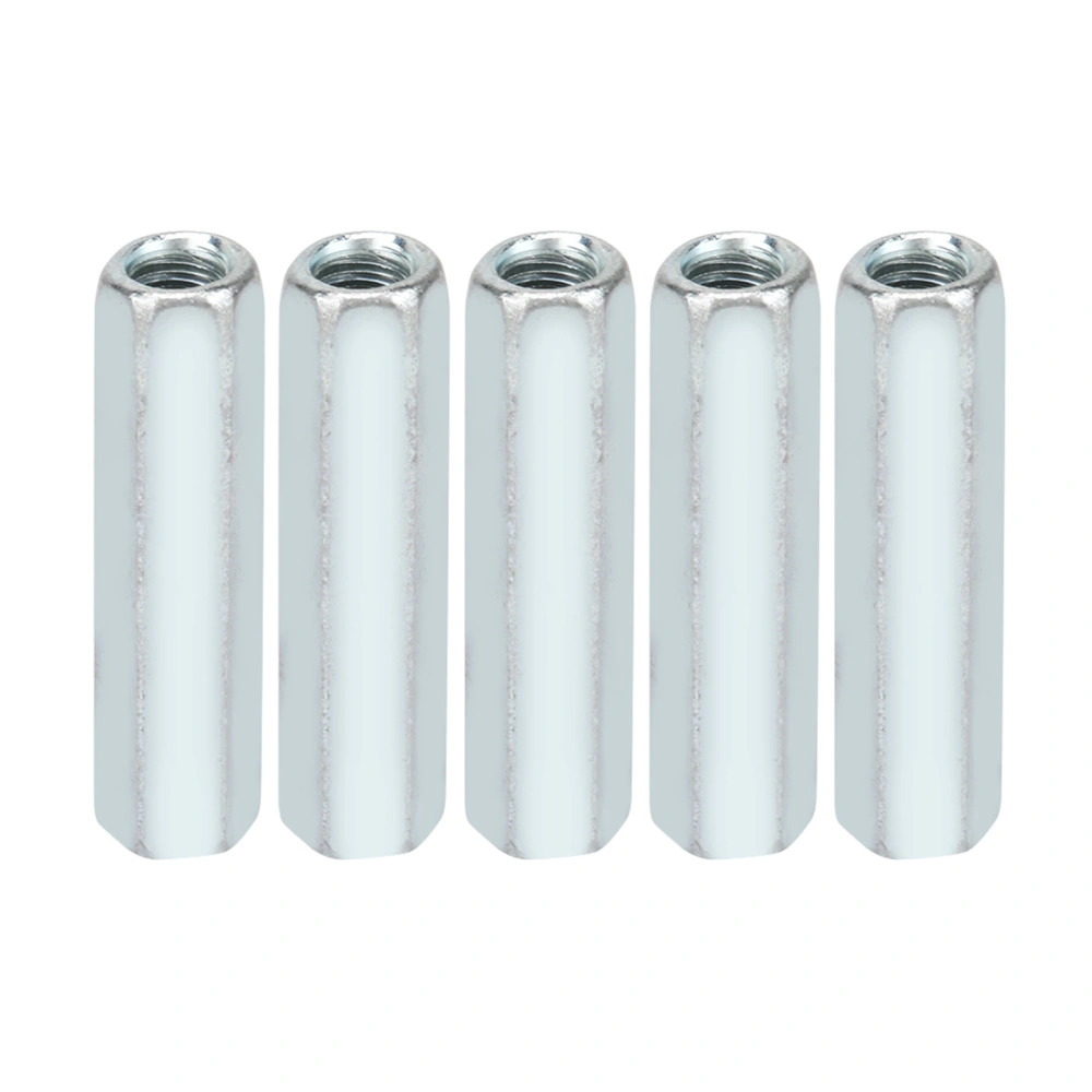 5pcs M6 * 40 Long Rod Nut Hex Hexagonal Sleeve Nut Standoff Threaded Fasteners