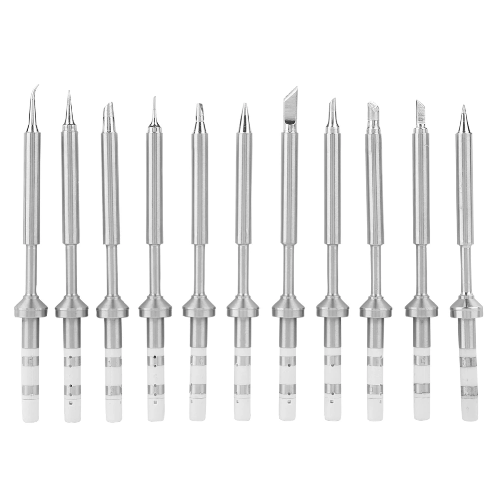 Mini Stainless Steel Soldering Iron Tips Replacement for TS100 Soldering Iron (11Pcs Set)