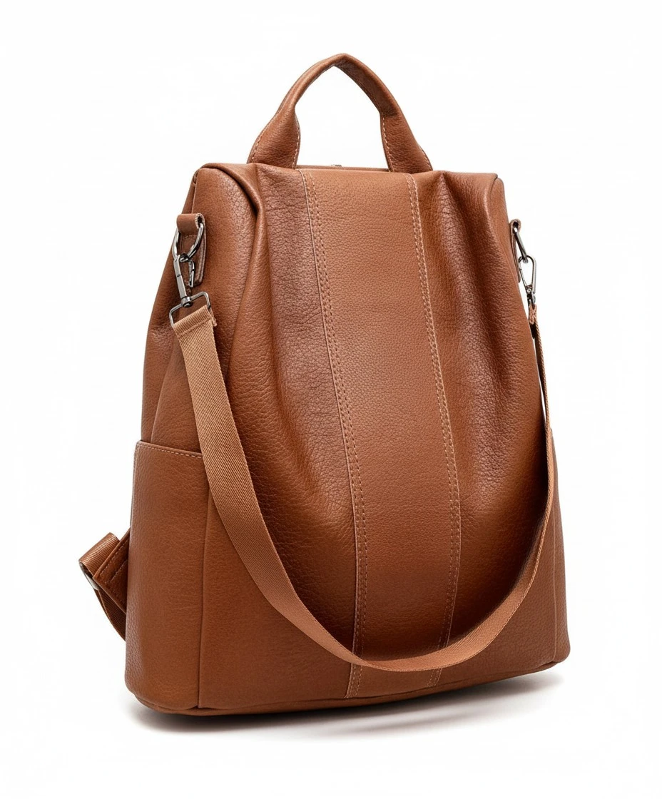 Ladies Shoulders Bag with Zipper Closure Anti-Theft Waterproof Wearable Backpack
