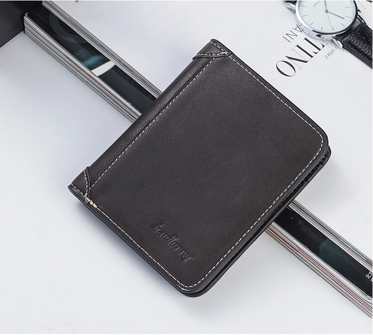 Men's Stylish Purse Monochrome Letter Print Casual Soft Bifold Wallet