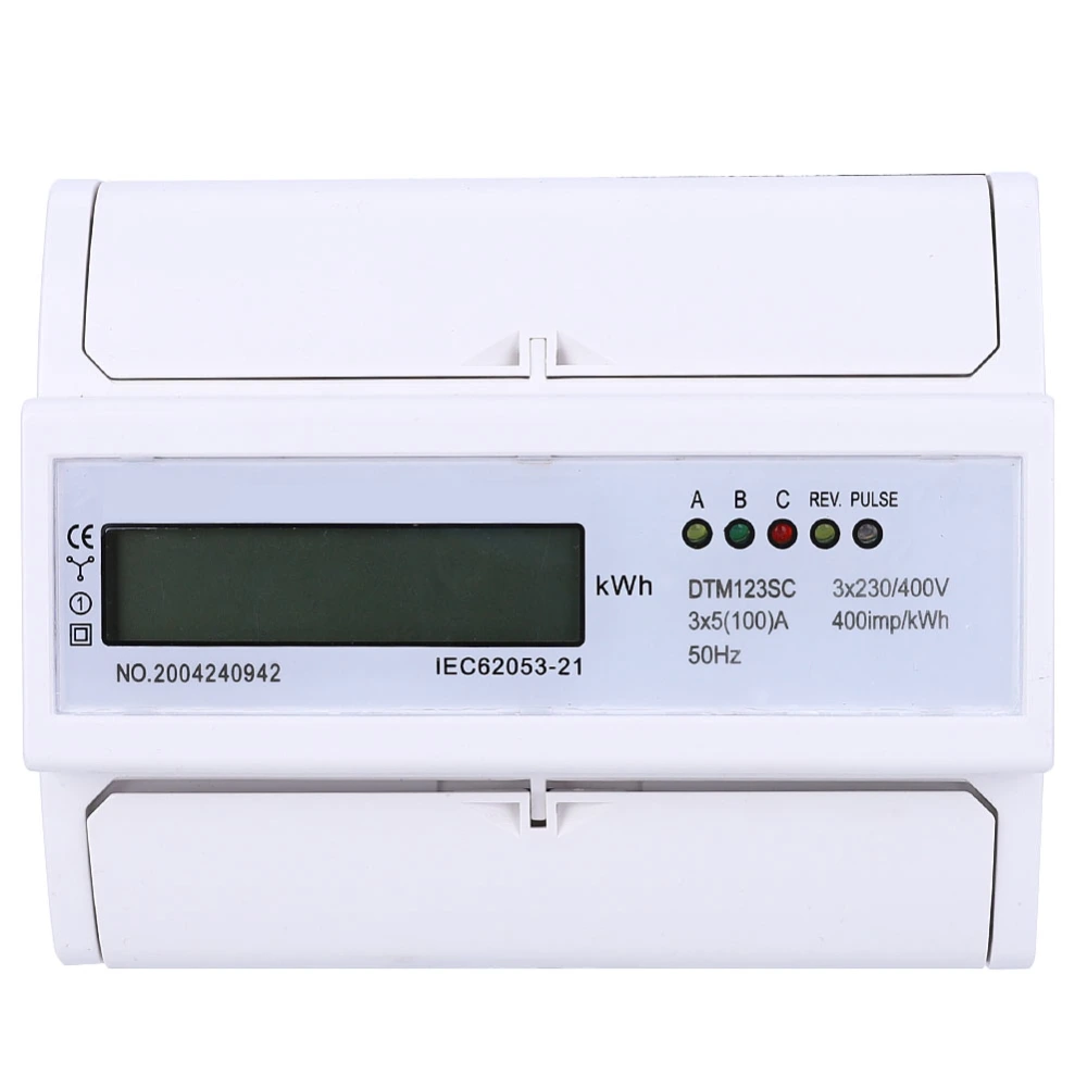 230/400V 5-100A Energy Consumption Digital Electric Power Meter 3 Phase KWh Meter with LCD