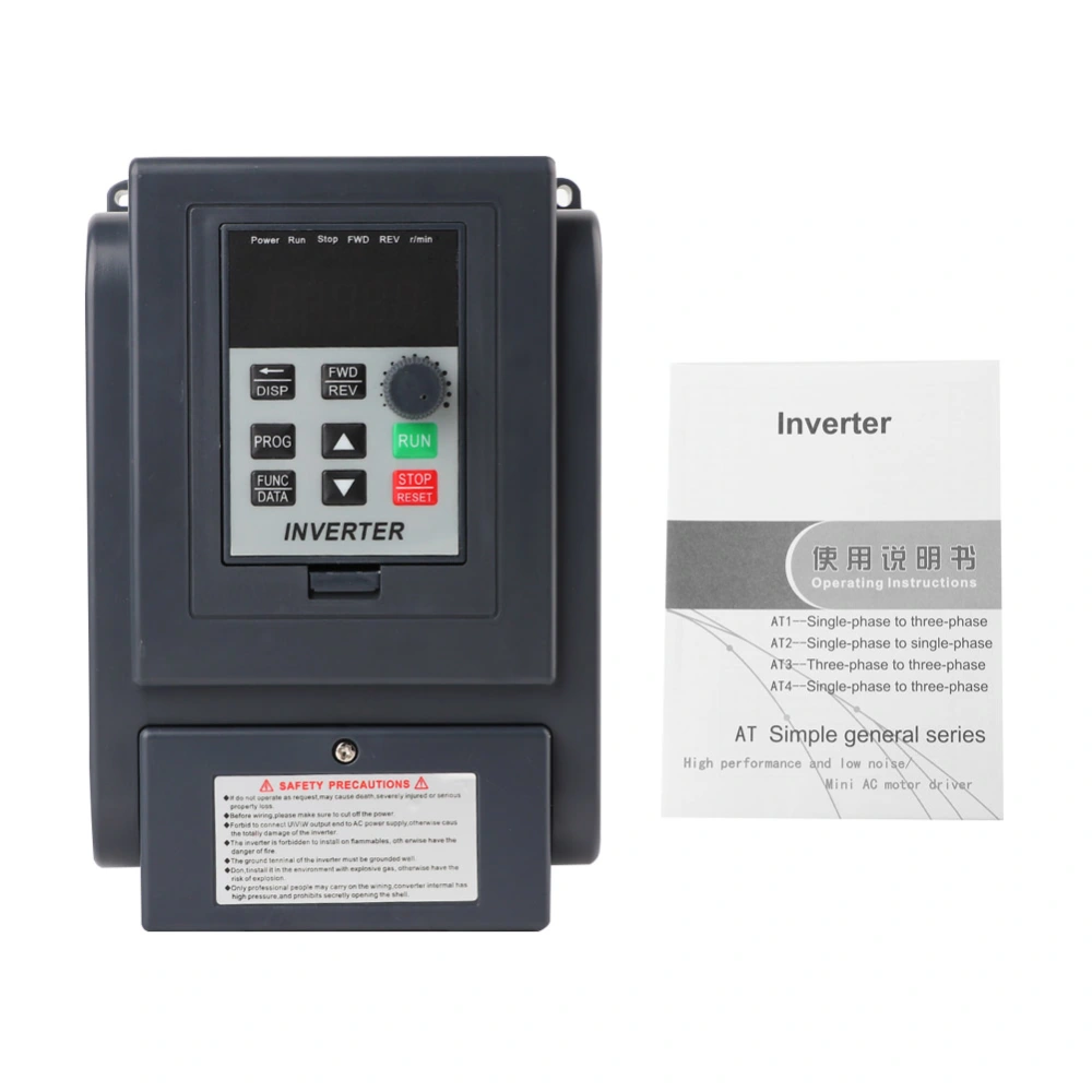 1-Phase 220V Input 3-Phase 380V Output 1.5KW VFD Variable Frequency Inverter Speed Controller