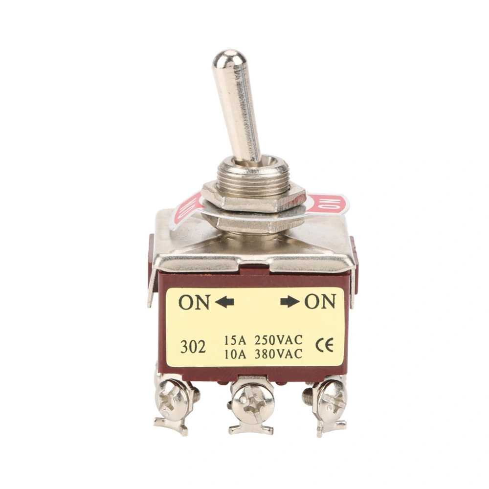 On ON 2 Position Toggle Switch 3PDT 9 Pin 12mm 15A/250VAC 10A/380VAC