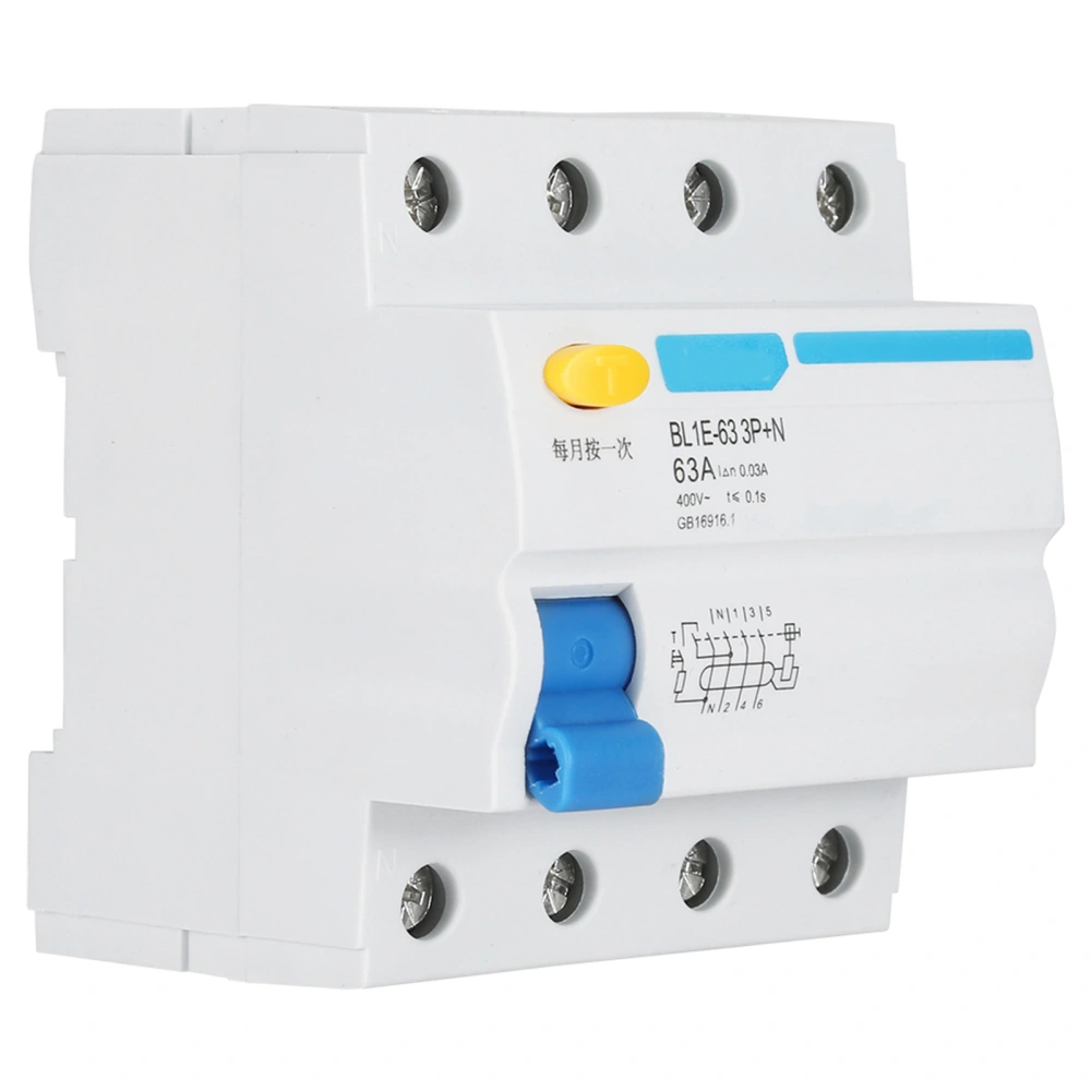 BL1E-63 3p N 63A RCCB Residual Current Circuit Breaker 230V 30mA