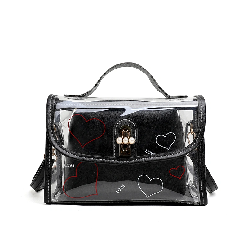 Women Fashion Transparent Handbag, Lady Composite Shoulder Bag