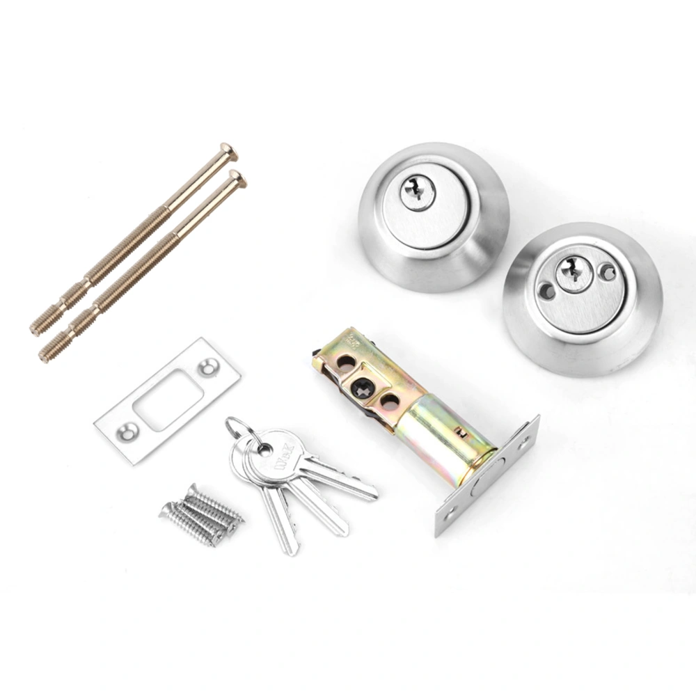 Stainless Steel Door Double Cylinder Deadbolt Lock Keyed on Both Sides for Wood Door