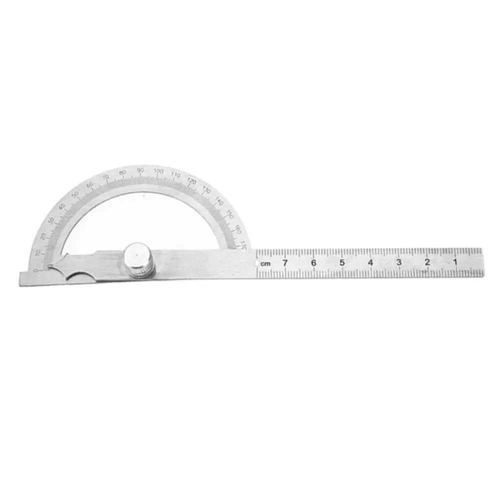 0-180 Degree Stainless Steel Protractor Goniometer Angle Finder Gauge 15cm Ruler 80 * 120mm