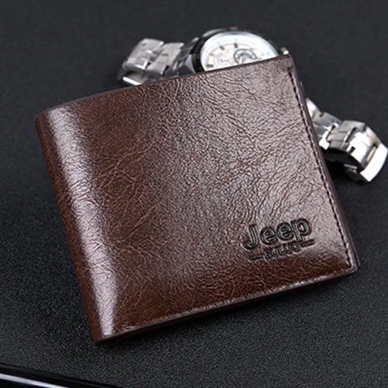 Men's Card Holder Pure Color Safe Multi-Layered Portable Light Mini Wallet