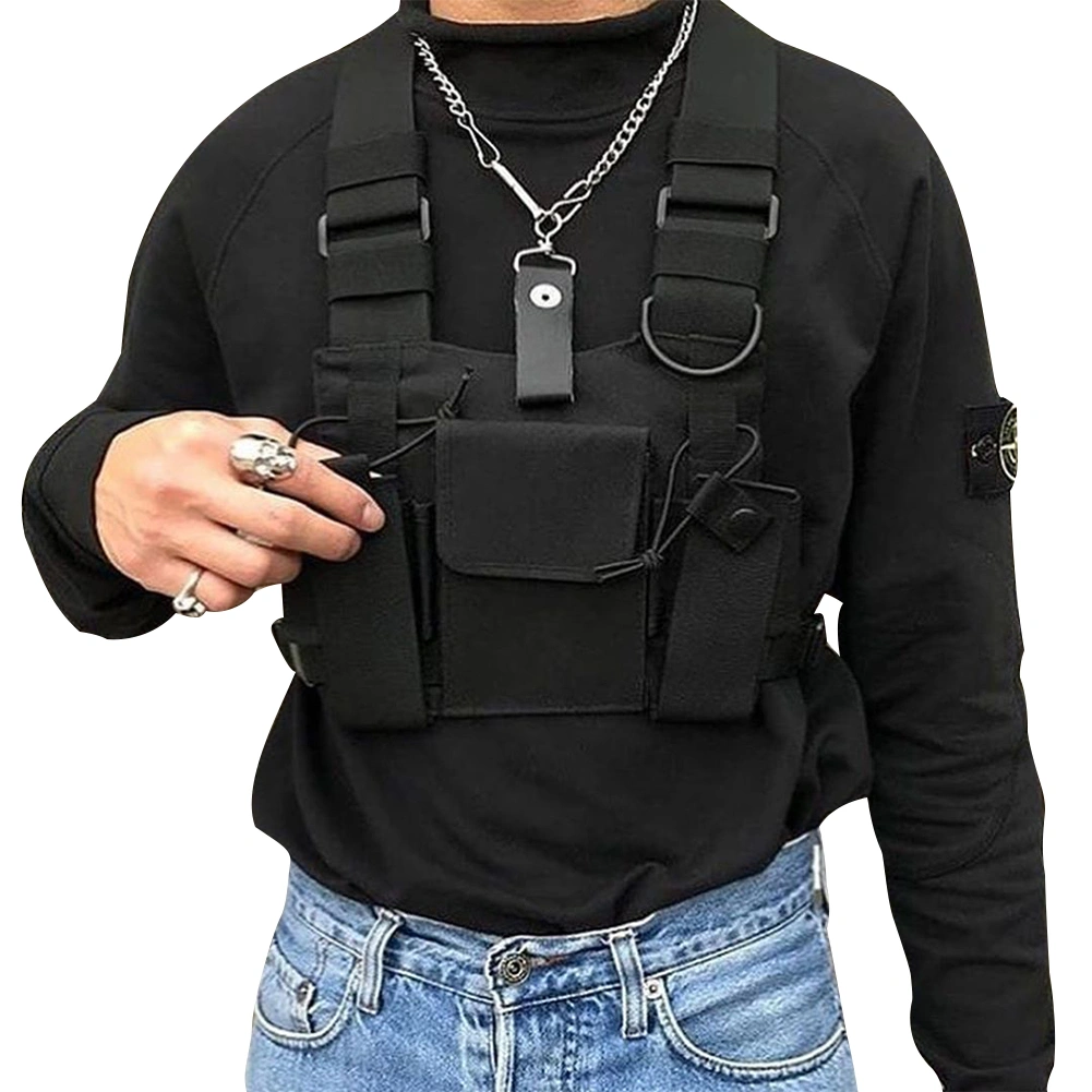 Men Women Chest Front Backpack, Streetwear Hip-Hop Waist Bag