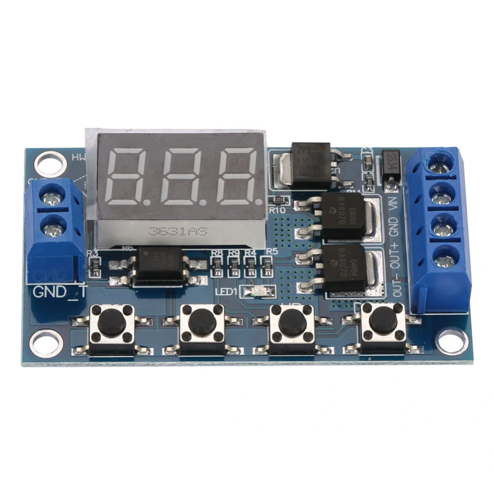 12V-24V Pulse Signal Cycle Delay Timer Switch dual MOS Control Board