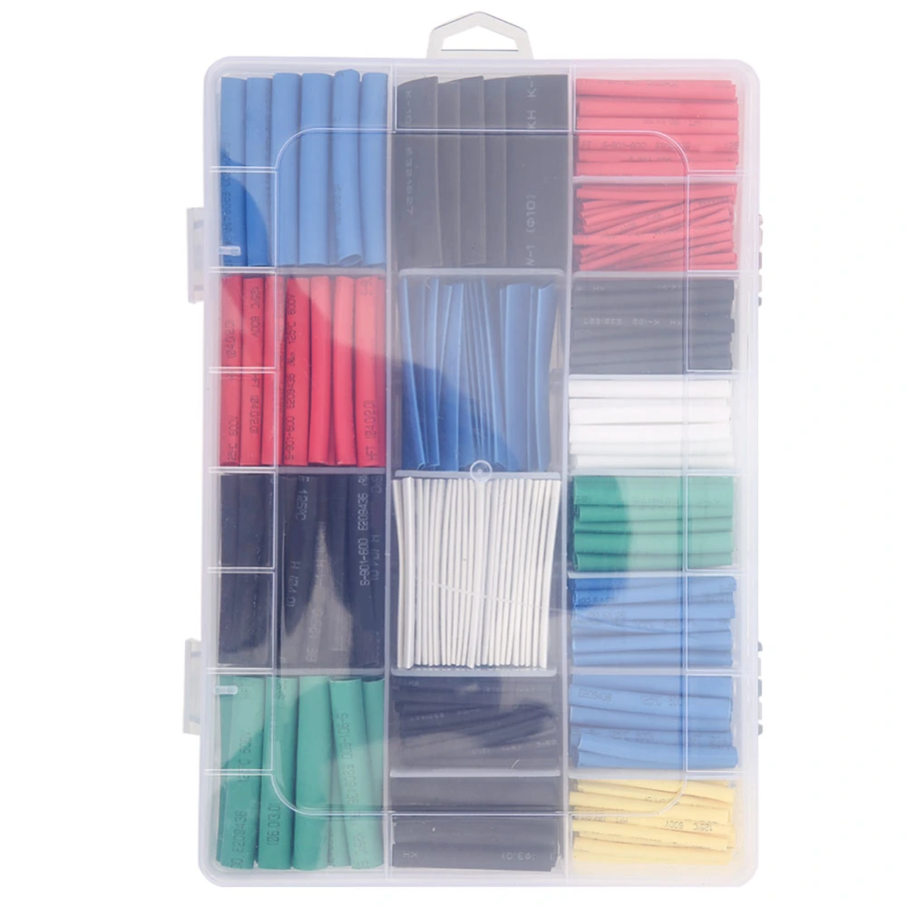 670pcs Mixed Colored Heat Shrink Tubing Wrap Cable Sleeve Shrinkable Tube