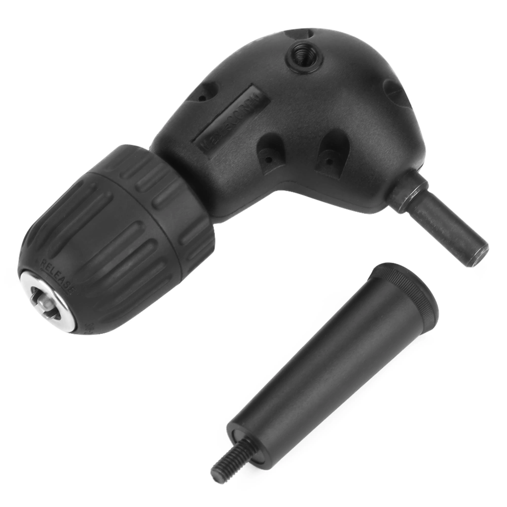 3/8" Right Angle Adapter 90 Degrees Electric Drill Attachment 9.5mm Round Shank Keyless Chuck