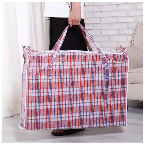 Waterproof Portable Storage Bags Classic Plaid Printing Large Capacity Organizer