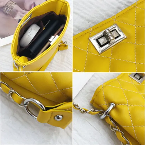 Ladies Crossbody Bag Pure Waterproof Adjustable Diamond Messenger Bag