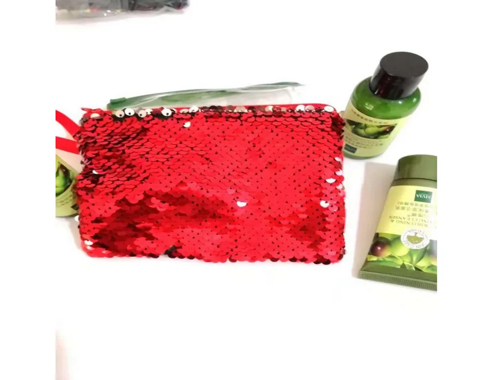 Women Portable Elegant Cosmetic Bag Sequin Makeup Holder Bags