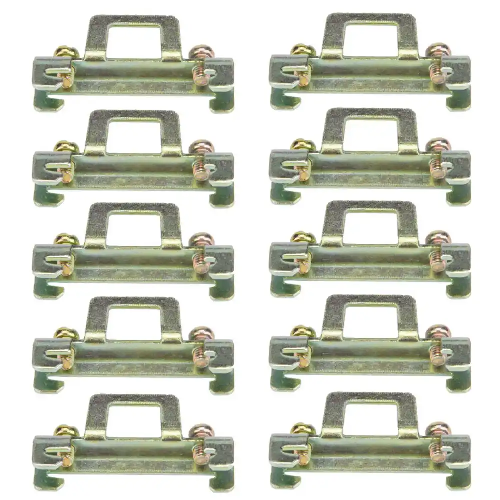 10pcs Fixed Clamp Fasten Clip for 35mm DIN Rail (Metal Model 11)