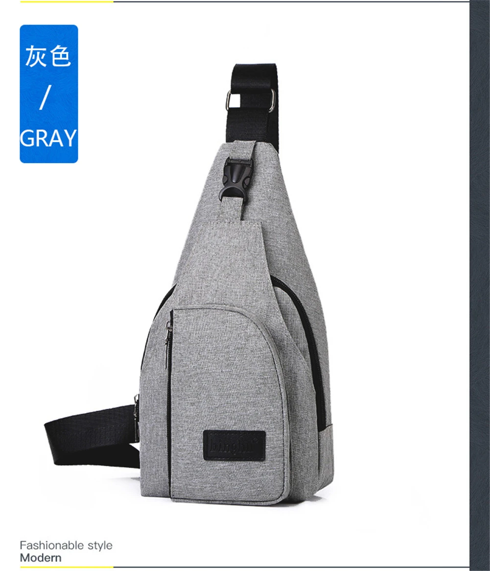 Men's Anti-theft Nylon Chest Sling Bag, Shoulder Cross Body Pack