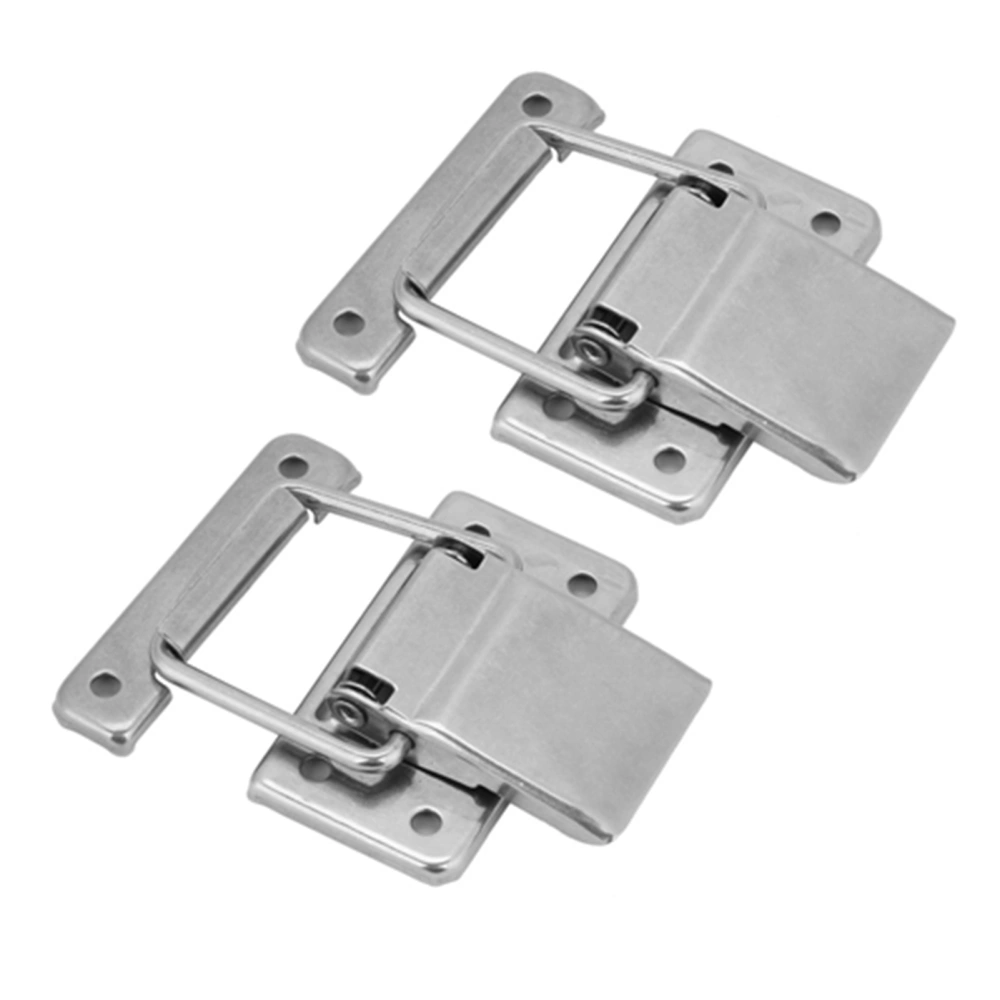 2pcs Stainless Steel Hardware Cabinet Case Spring Loaded Latch Catch Toggle Hasp