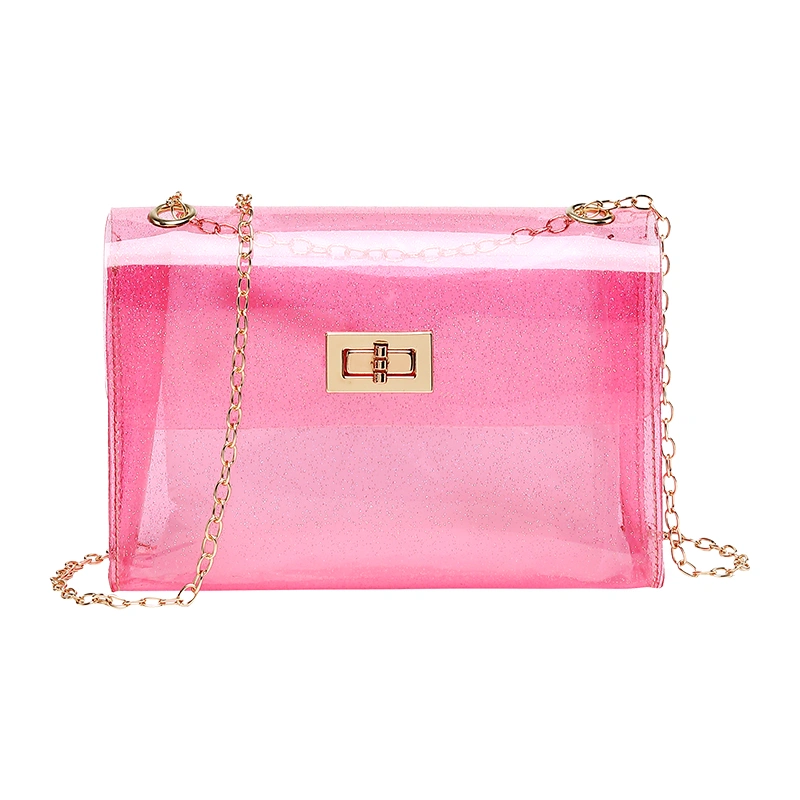 Ladies Jelly Color Bag Wear Resistant Portable Outdoor Messenger Bag
