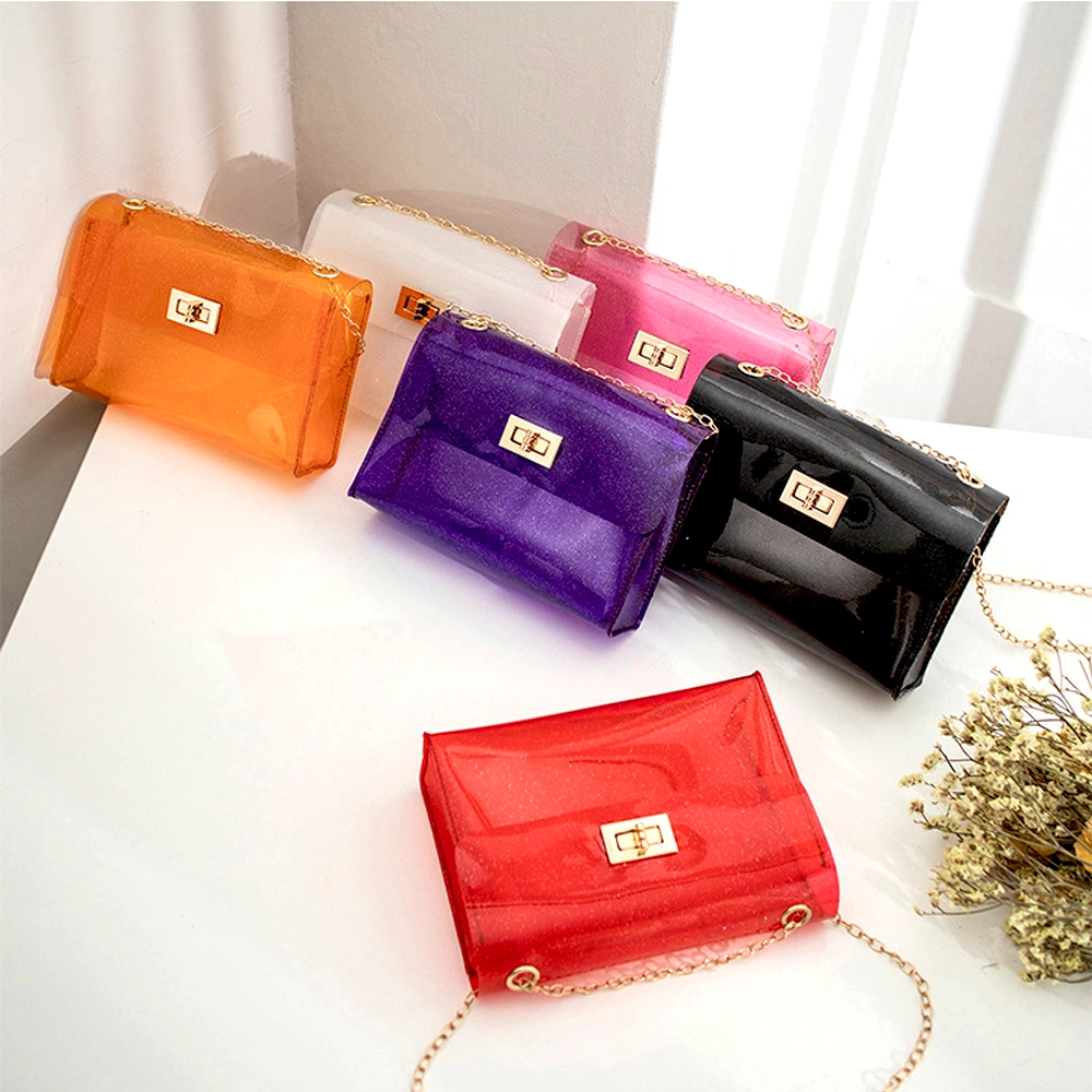 Ladies Jelly Color Bag Wear Resistant Portable Outdoor Messenger Bag