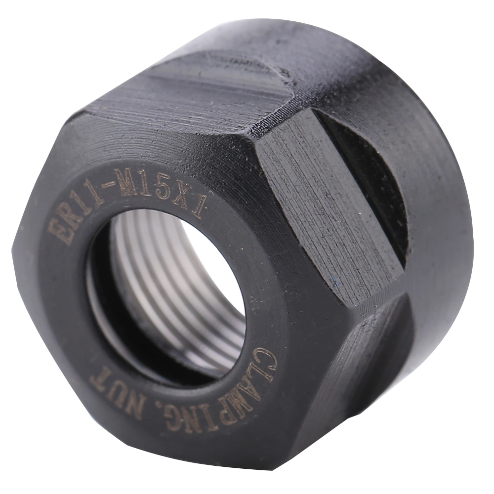 1PCS ER11 Type Collet Clamping Nut Chuck Holder Clamping Bit (Black M15 * 1 ER11A)