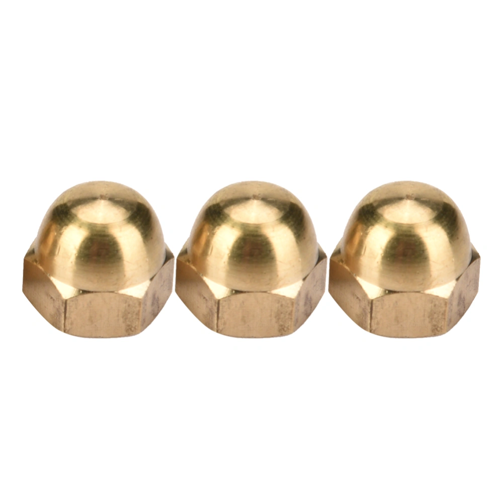 Brass Acorn Nut Kit Dome Head Cap Hex Nuts Set Vehicle Fasteners (M8, 10pcs)