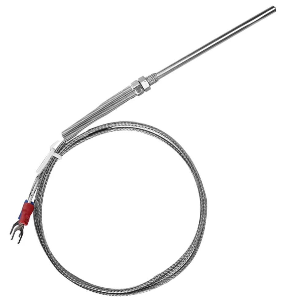 M8 Thread Type K Thermocouple 50mm Probe Temperature Sensor Wire 0-400℃ (1 m)