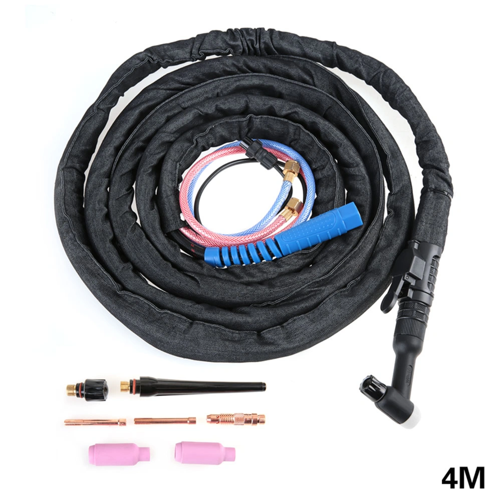 4M Cable WP18 Tig Agon Arc Welding Torch Set Water Cooled Nut Connector