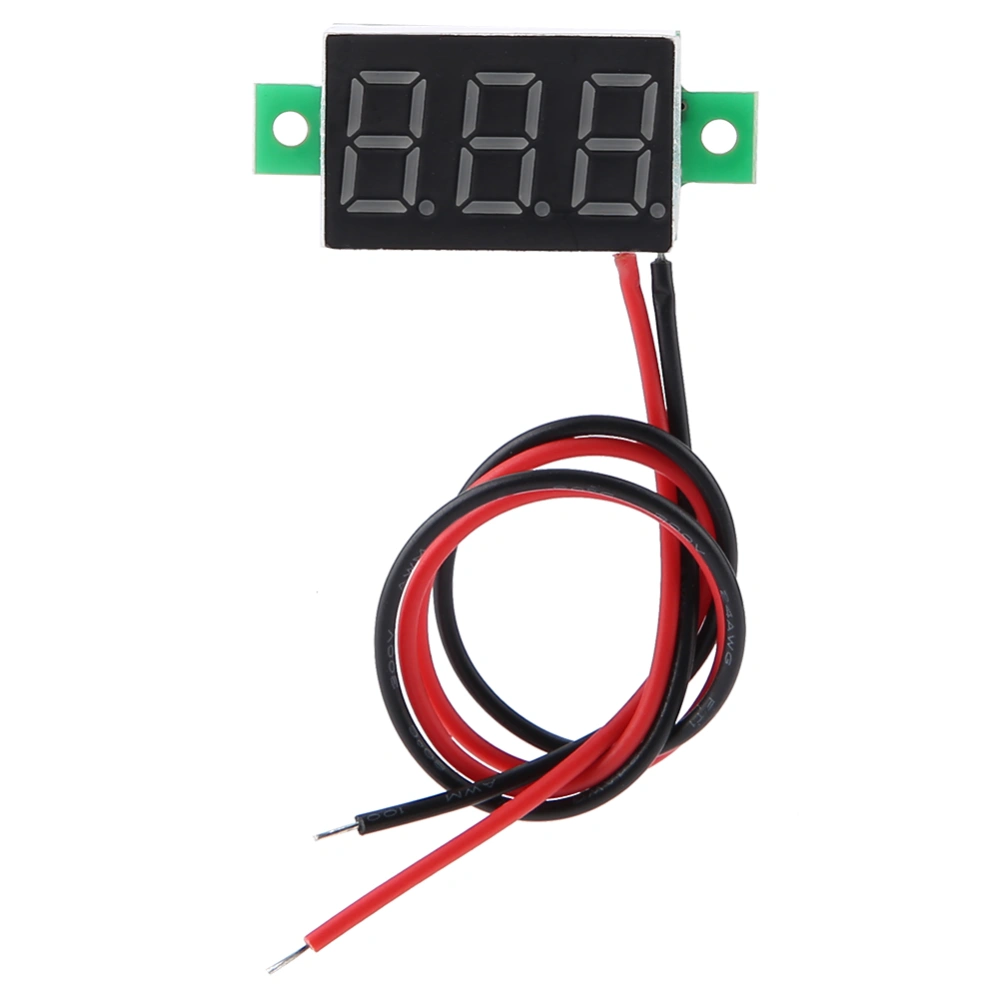 Digital Voltmeter 0.36inch Two Wire DC 2.5-30V Digital LED Display Voltage Meter (Green)