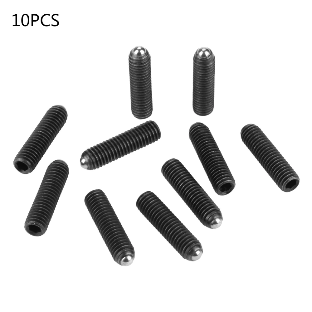 10pcs M8 Screw Thread Hex Socket Carbon Steel Ball Spring Plungers Set (M8*30)