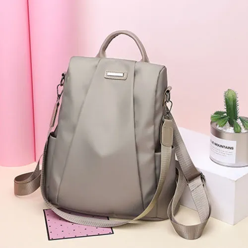 Female Casual Nylon Backpack, Detachable Shoulder Strap Shoulder Bag