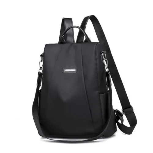 Female Casual Nylon Backpack, Detachable Shoulder Strap Shoulder Bag