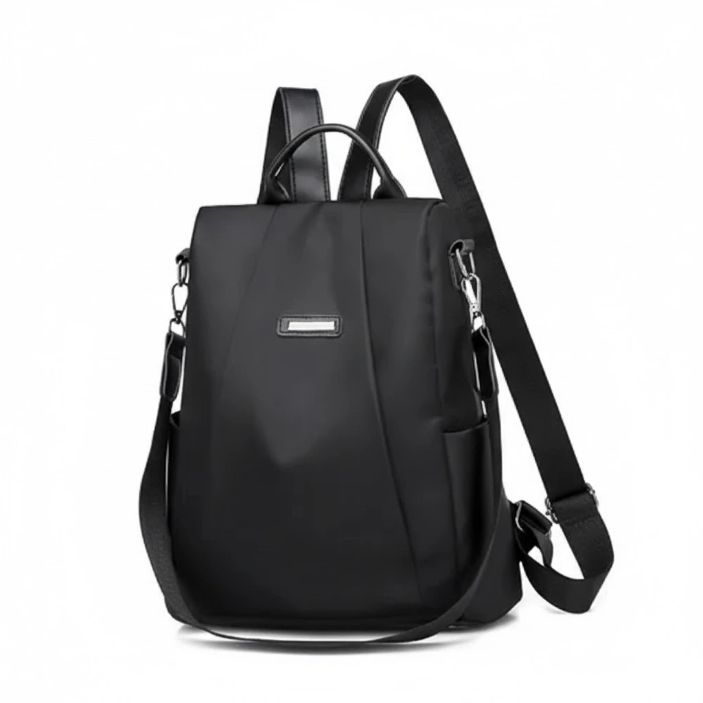 Female Casual Nylon Backpack, Detachable Shoulder Strap Shoulder Bag