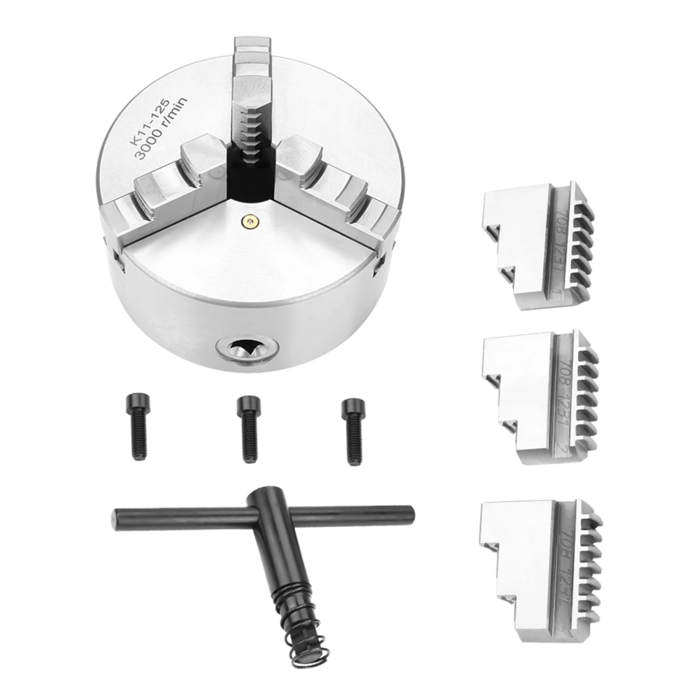 5inch SANOU K11‑125 3‑Jaw Self Centering Lathe Chuck 125mm Diameter