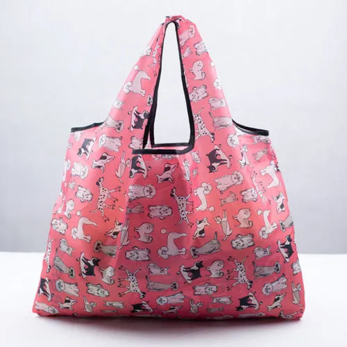 Home Foldable Handy Recycle Eco Shopping Bags, Printed Portable Holders