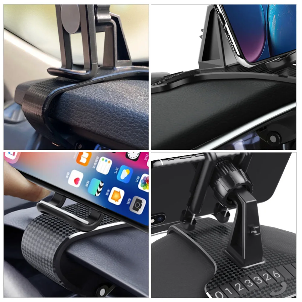 Car Phone Holder Navigation Dashboard Phone Holder Phone Clip Bracket (Hollow)