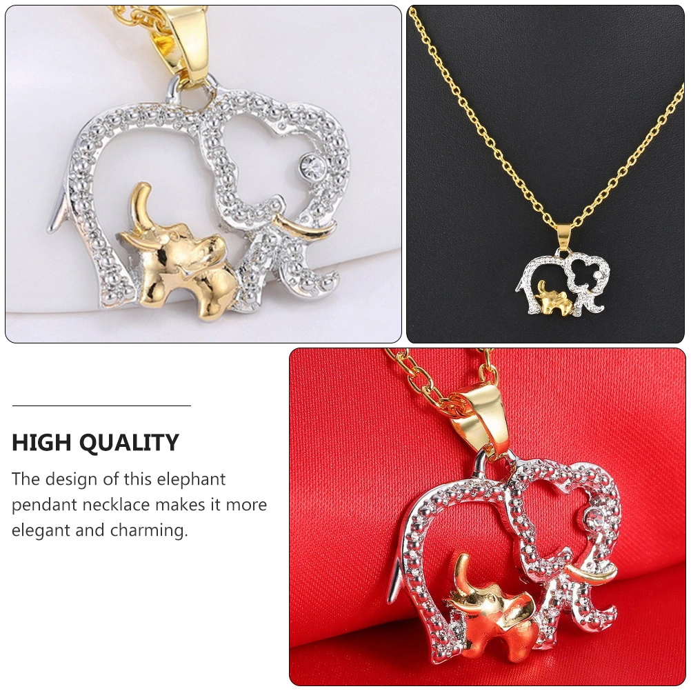 1pc Fashion Animal Shape Necklace Delicate Elephant Shape Pendant Necklace